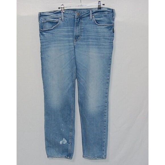 Silver Jeans Mens 36x30 Blue Eddie Tapered Pants Actual 36x29 Western Distressed - Picture 1 of 14